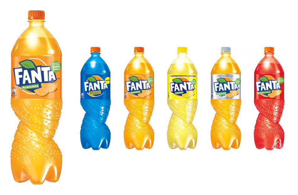 Новый дизайн упаковки Fanta: закрученная бутылка