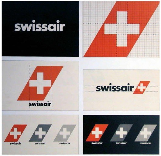 Последние изменения в логотипе компании swissair